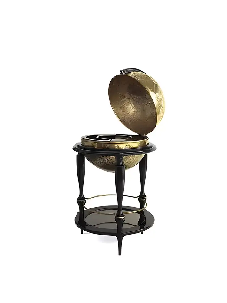 Wine cabinet light luxury high-end Italian pure copper creative art decoration advanced sense landing exquisite wine cabinet