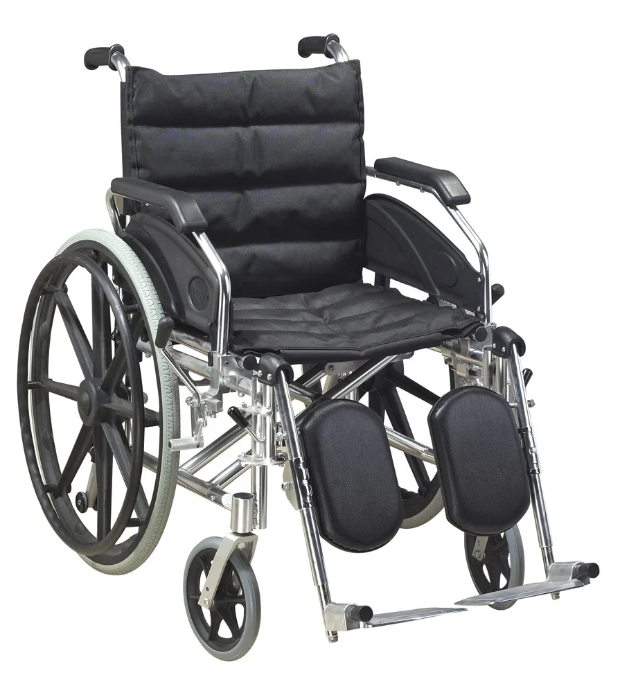 Lightweight Aluminum Comfortable Double Cloth Seat with  flip-up armrest Manual Wheelchair