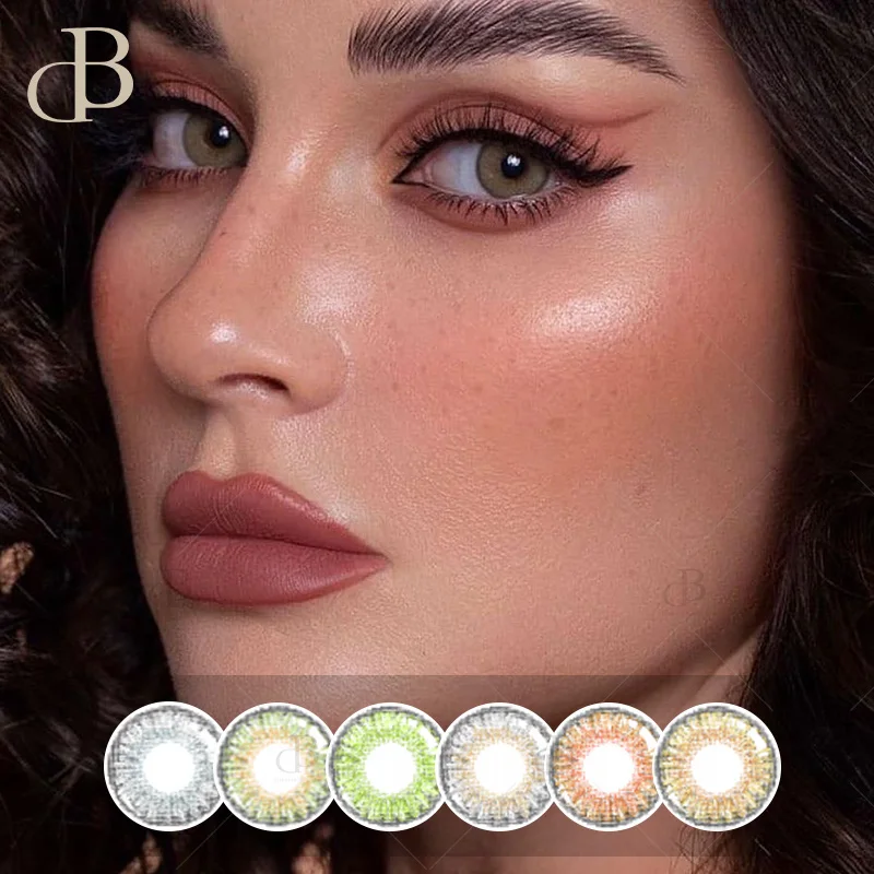 hot yearly eye colored contact lenses natural 3-tones contact lenses with custom design logo contact lenses wholesale