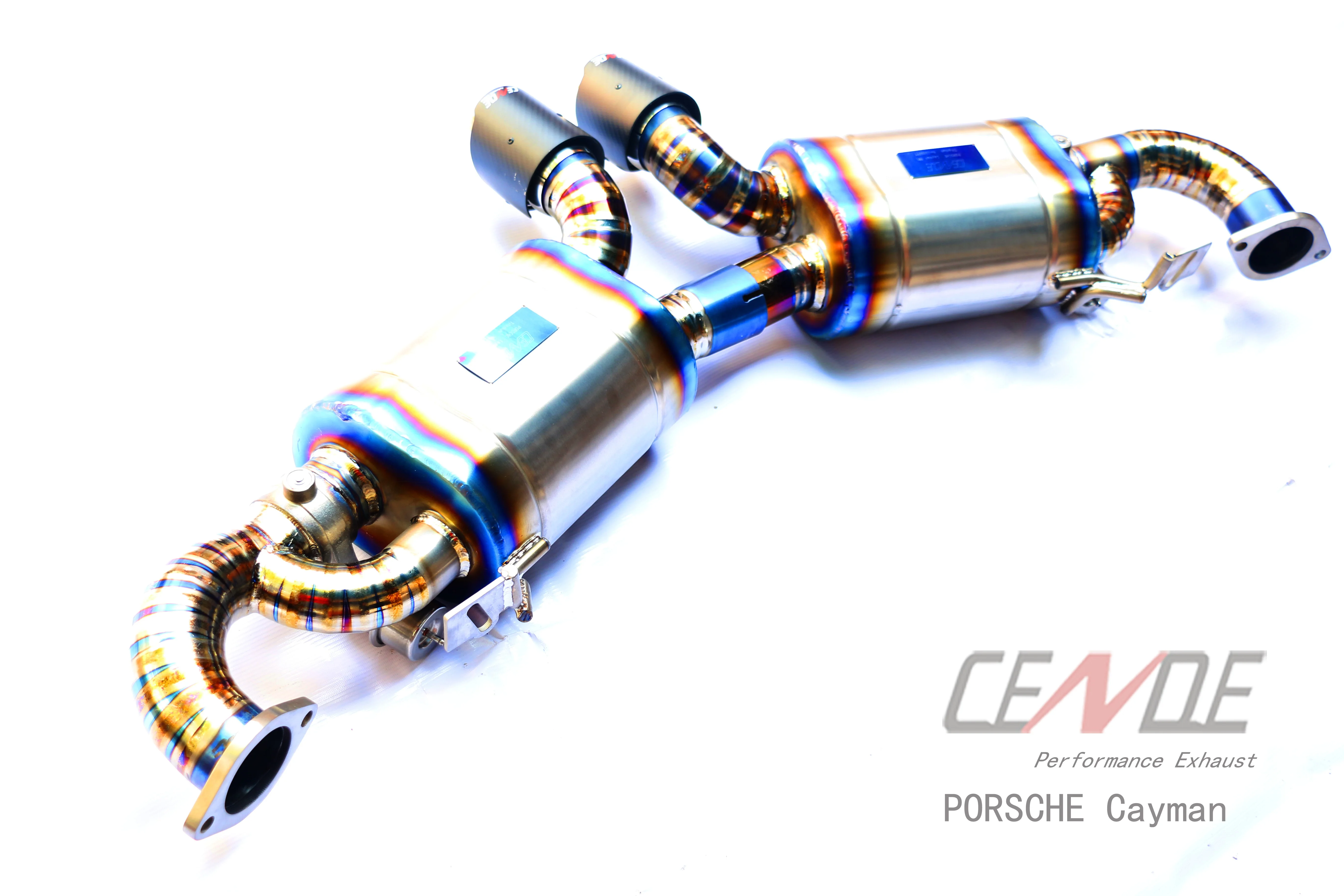 High CENDE Performance Titanium Valve-Control Exhaust Pipe System for Porsche car Cayman 981