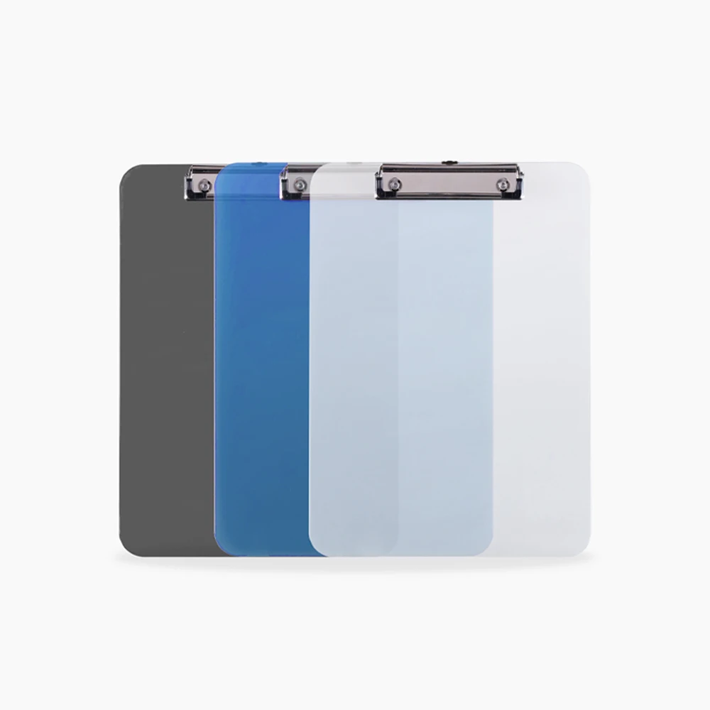 Office Standard Clip Children Writing Board memo size  colorful Translucent Clipboard