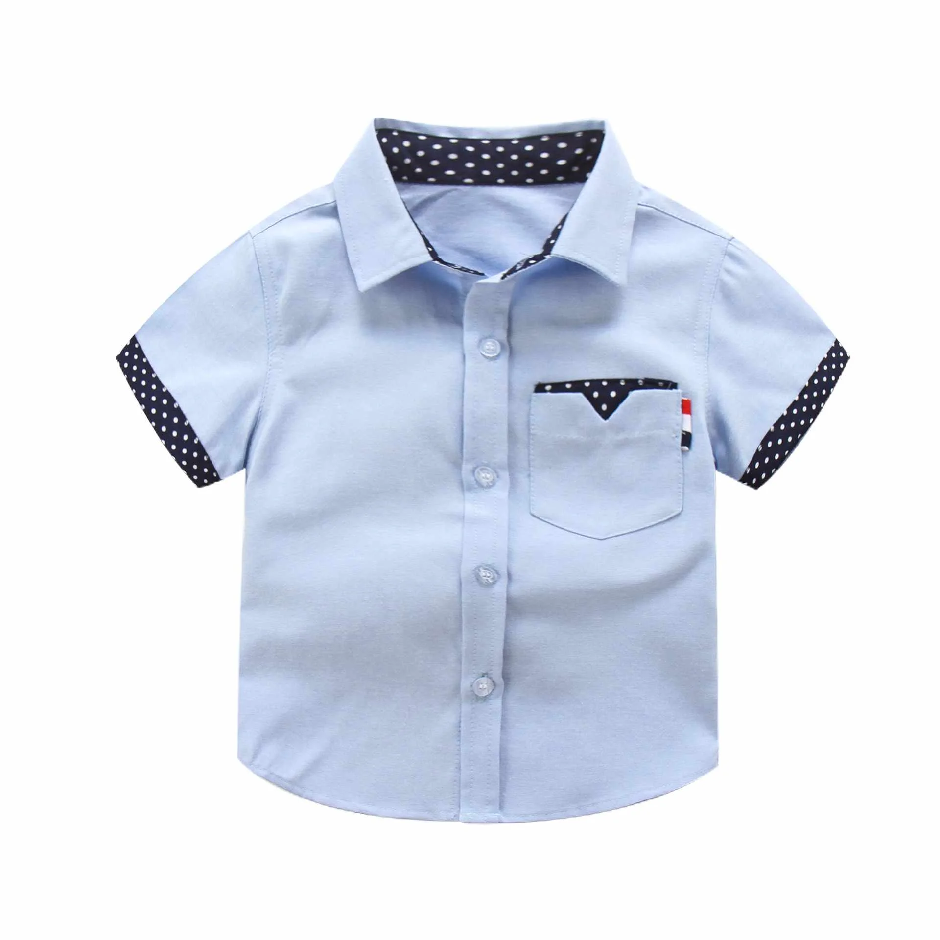 WEN Summer Fashion Kids Boys Gentlemen Shirt Casual Tops Clothes Child Baby Blouse Boy Cotton Short Sleeves Top T-shirt Clothing