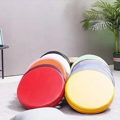 Leather waterproof cushion thickened sponge PU round high-density sofa bed cushion