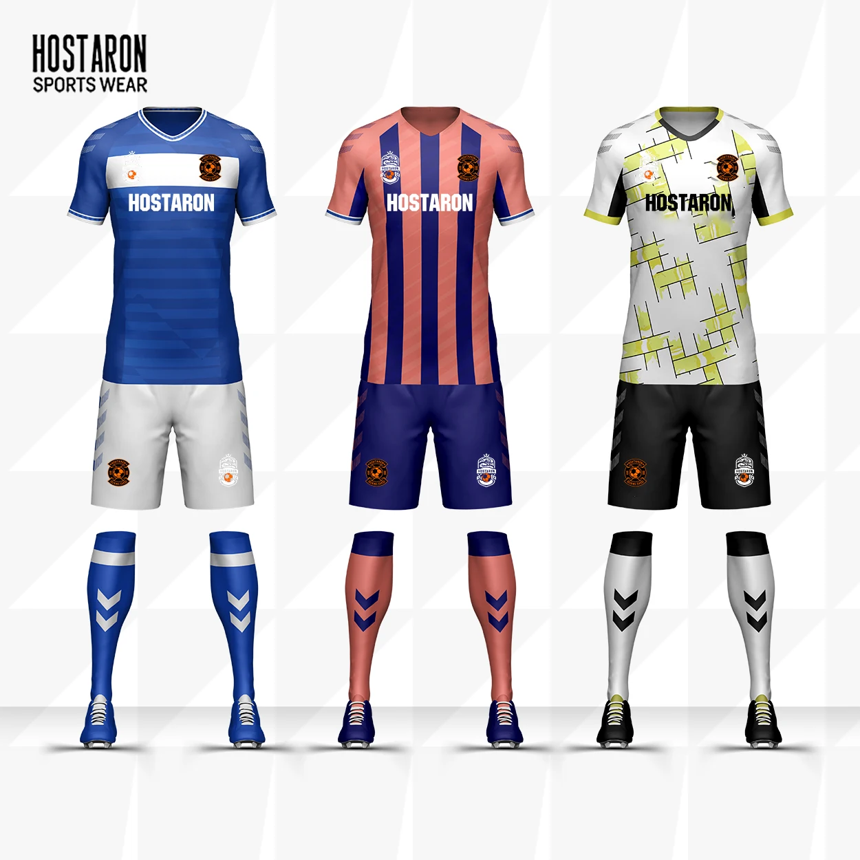 HOSTARON Customize Your Own Design Sport Wear Club America Soccer Jersey Club Football Team Polyester Uniform Soccer Kit For Men
