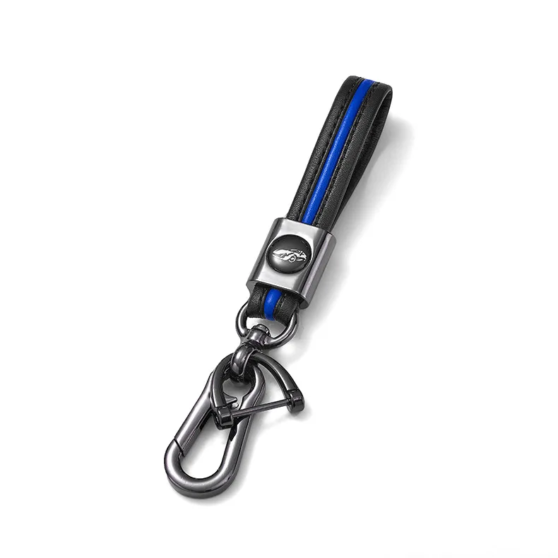 Wholesale Creative Custom Logo Metal Ring Keychains Colorful Plating Leather Car Keychain