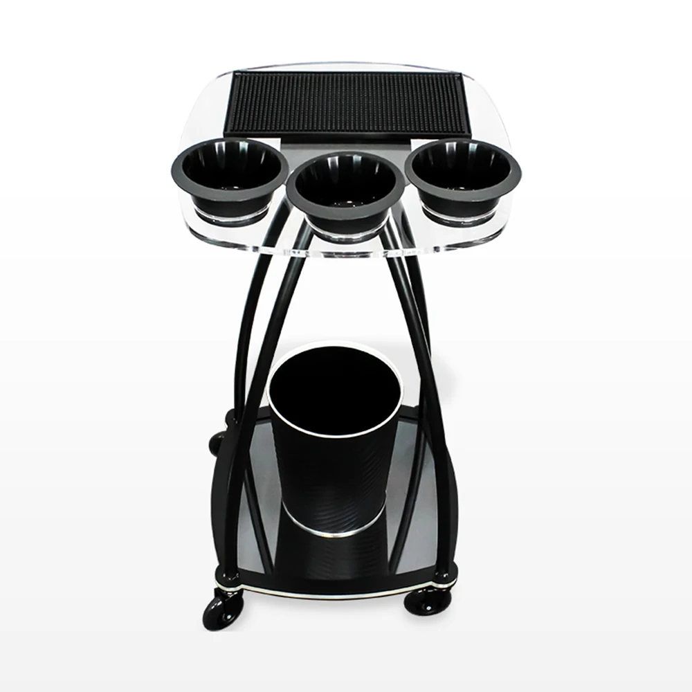 Luxury Acrylic Salon Hairdressing Tool Rolling Trolley Cart Popular Spa Barber Hair Beauty Salon Equipment Trolley