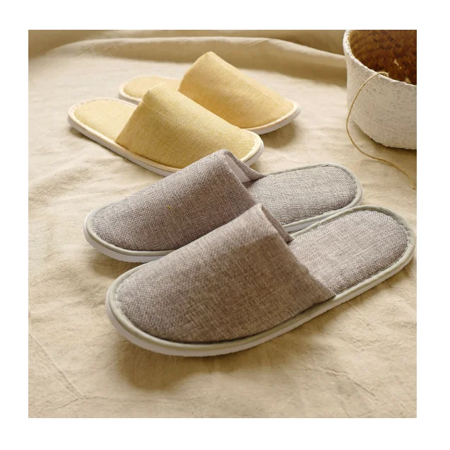 Wholesale Cost-effective good-looking various styles of beautiful non-slip cozy soft disposable hotel slippers with logo