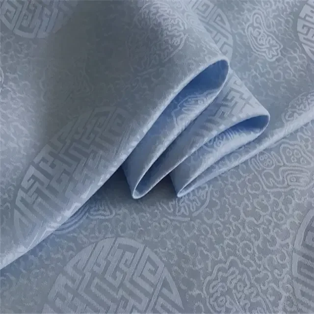 Popular Nice Colors Lightweight Breathable Discount Price Traditional  Nice Design Silk Jacquard Cotton Fabric for Cheongsam