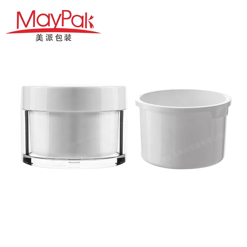 Custom Color Empty Body Scrub Jar 50g 100g 240g 8OZ Refillable Cosmetic Plastic Jar with Lid for Body Butter Container Cream Jar