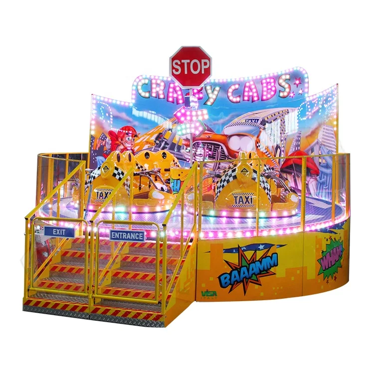 Wholesale Price Kids Mobile Carnival Portable  Rides Crazy Flying Car Mounted Amusement Rides For Sale