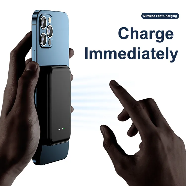 5000mAh Powerbank For iPhone 13 12 Mini 13Pro 12Pro Max For Mag safe Magnetic Wireless Power Bank Mobile Phone External Battery