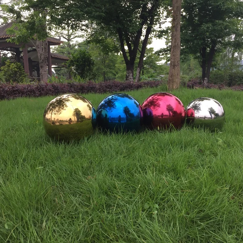0.8M 1M 1.2M 1.5M Large Stainless Steel Hollow Ball Home Garden Ornament