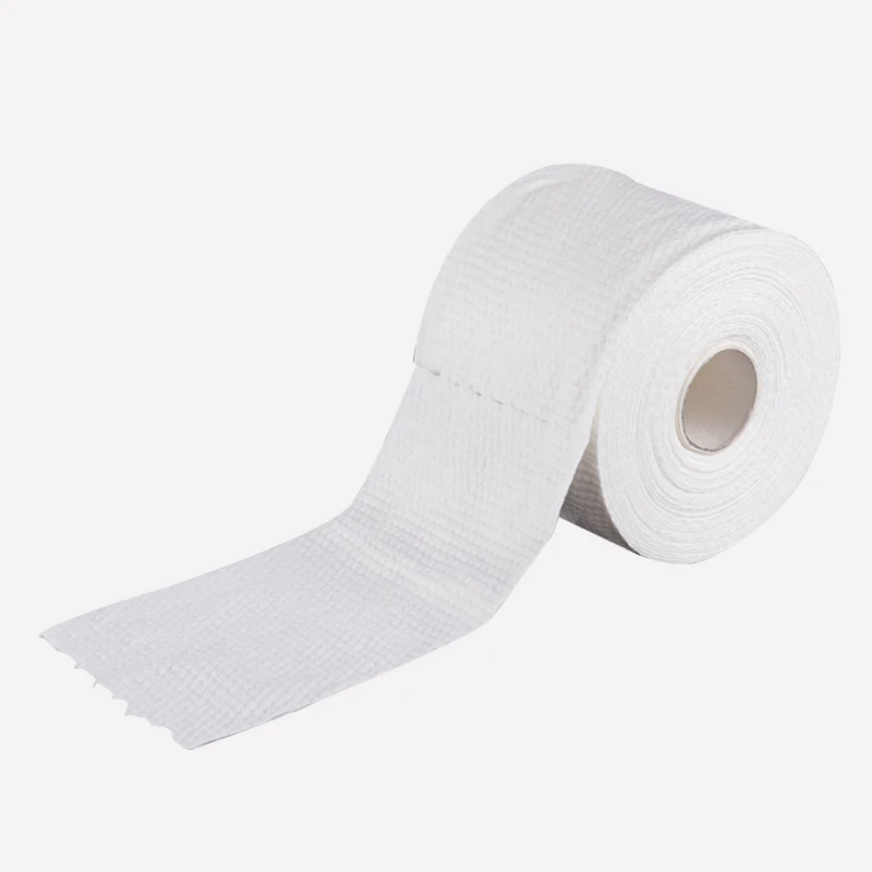 
Custom logo cleaning towel drawstring bag wholesale roll tissue face cloth 