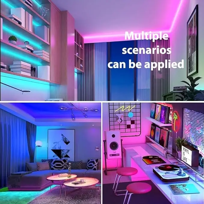 WS2811 RGB Digital COB LED Strip 720LEDs/m Addressable Flexible Tape Light 5m DC 24V RGB Dream Color Smart App Control Lighting