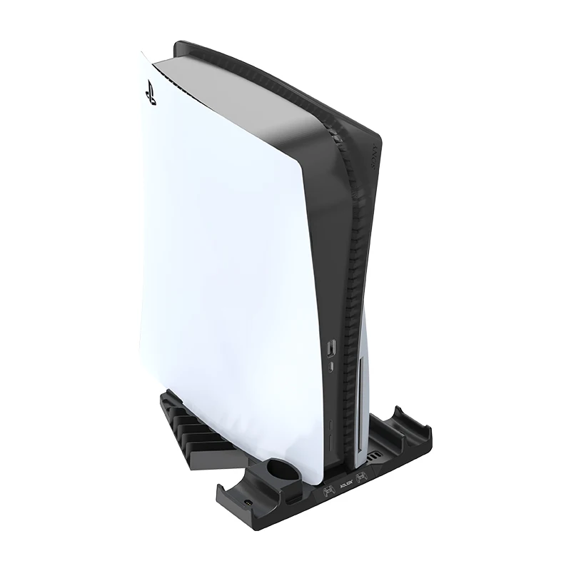 PS5 Game Console 5 Vertical Stand Base with Controller Charging Station and Game Storage Slots for PS5