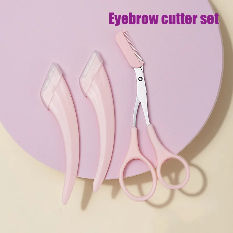 Safe Anti-Scratch Meniscus Eyebrow Razor Set for Beginners New Grade DIY Kitchen Scissors for Beginners