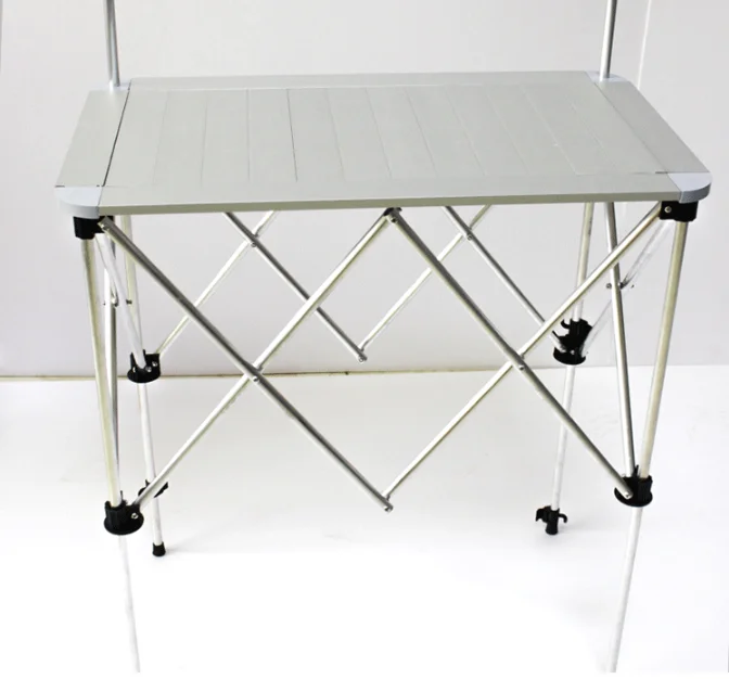 Proper Price Exhibition Advertising Display Foldable Aluminum Alloy Frame Lighted Promotion Table Counter