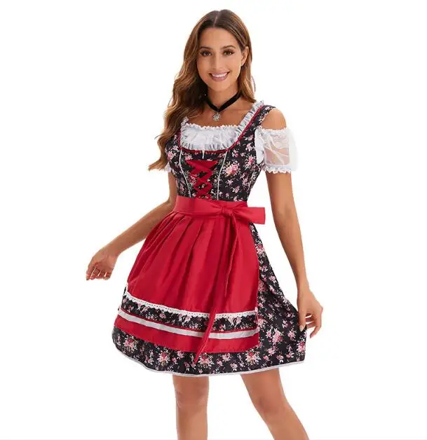 Ecoparty Oktoberfest Женское Платье Dirndl средневековый винтажный пивной фестиваль костюм горничной баварские традиционные платья