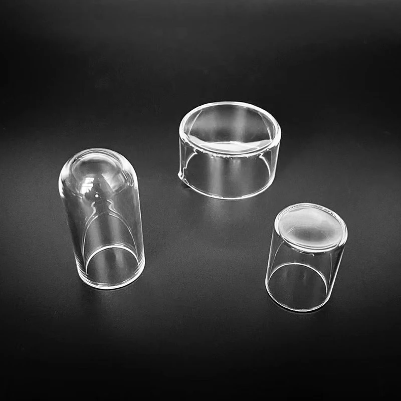 Manufacturer sell one end open tube round flat bottom beaker transparent quartz test tube