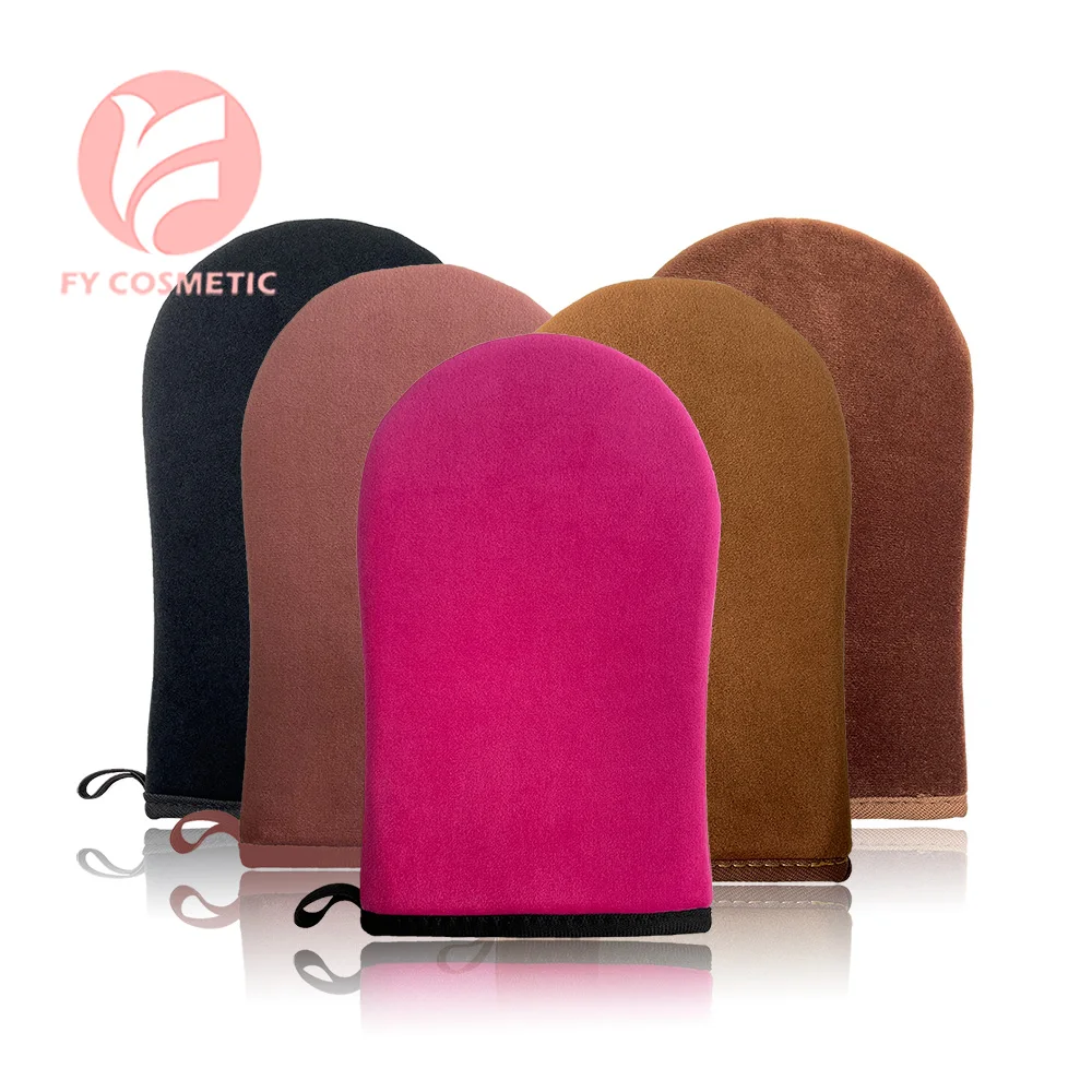 2024 Vegan Tan Mitt Gloves Self Deluxe Private Label Beauty Tanning Oil Use Tools Tanning Lotion Applicator Mitt For Adults
