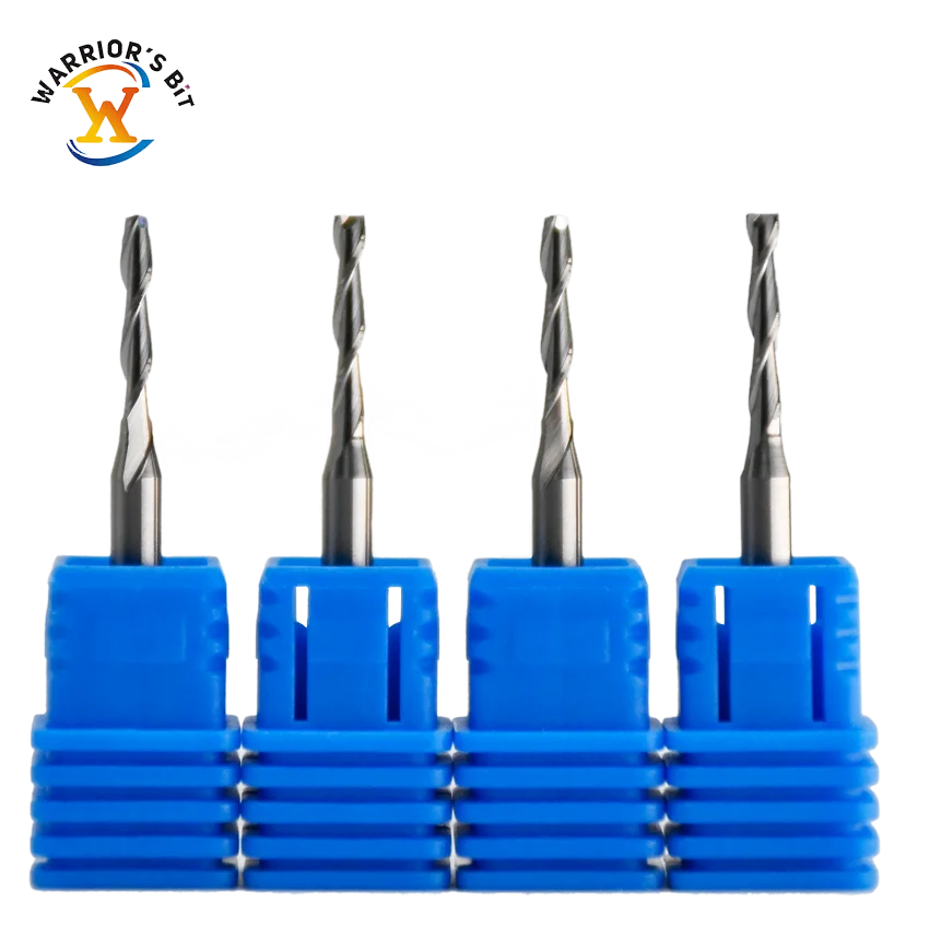 Solid Carbide 3mm CNC Router Bits Hardwood Cutting 6mm Shank Diameter Customizable OEM Support