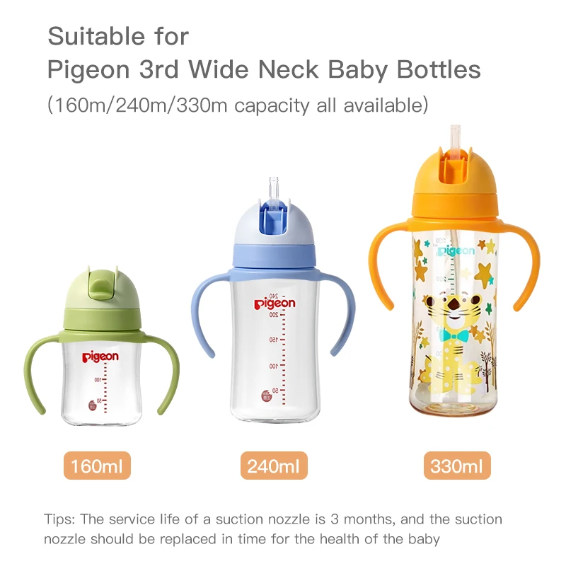 ECO-Friendly Baby Milk Feeding Bottle Spare Parts Learning Drink Water Sippy Cup Conversion Head Compatible For Pigeon