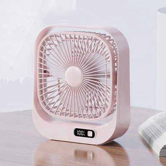 Intelligent Desktop Cooling Fan Rechargeable USB Portable Mini Fan for Household