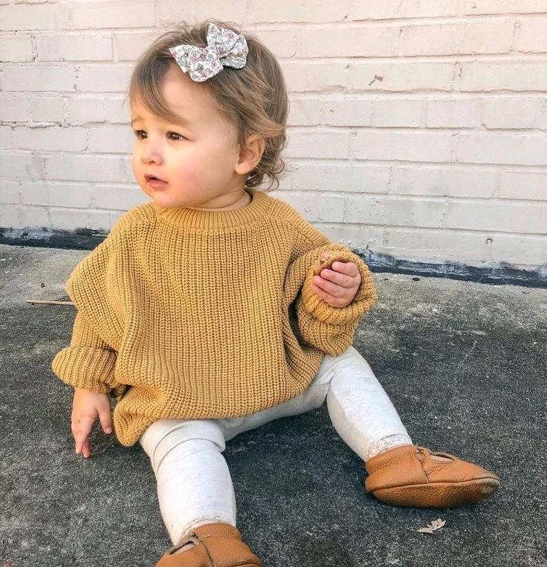 RTS Boutique Baby Winter Pullover Kids Unisex Oversized Jumpers Knit Sweater
