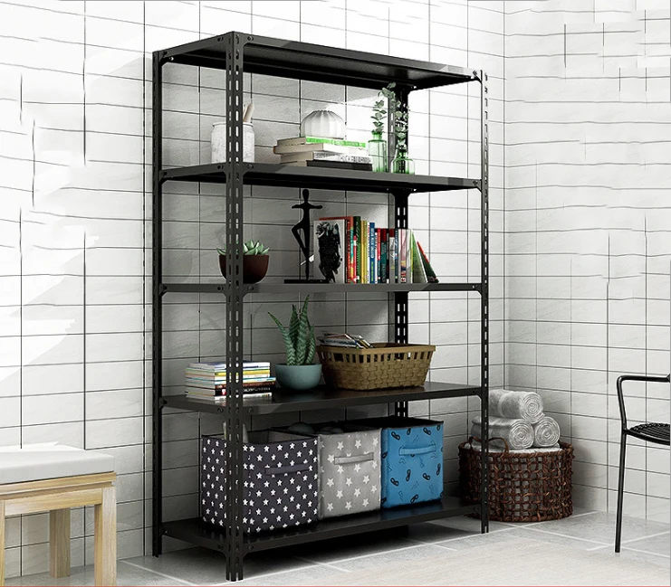 Factory hot sales 4 layers colorful steel Boltless shelves storage rack easy install shelf Metal Shelf