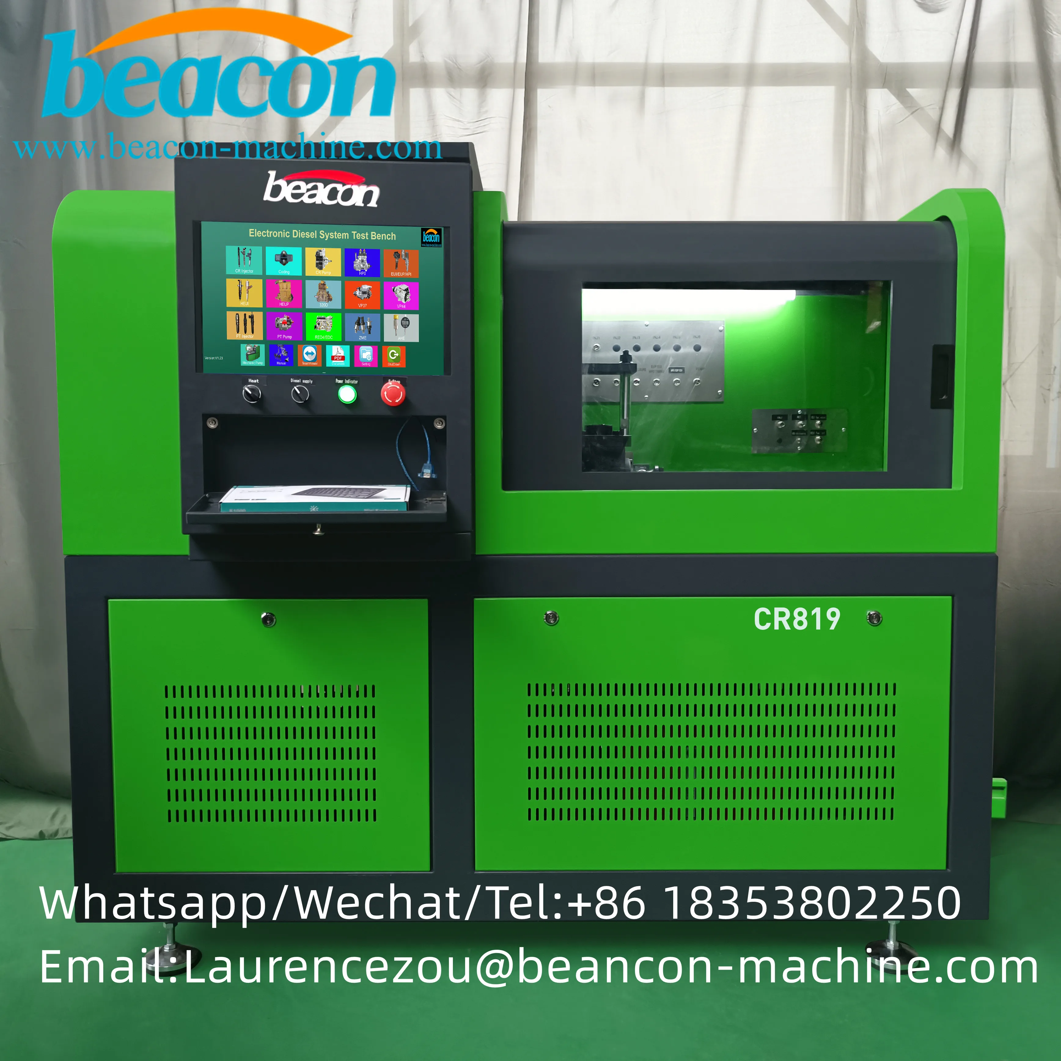 High-pressure diesel fuel common rail injection pump test bench CR819 for testing CRI,CRP,HPO pump,EUI,EUP,HEUI,BIP, CRI coding