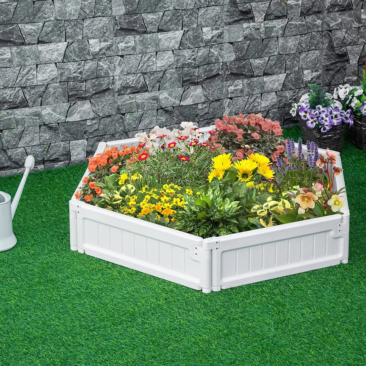High Quality Multiple HDPE Plastic Raised Garden Planter Box for Flower and Plants