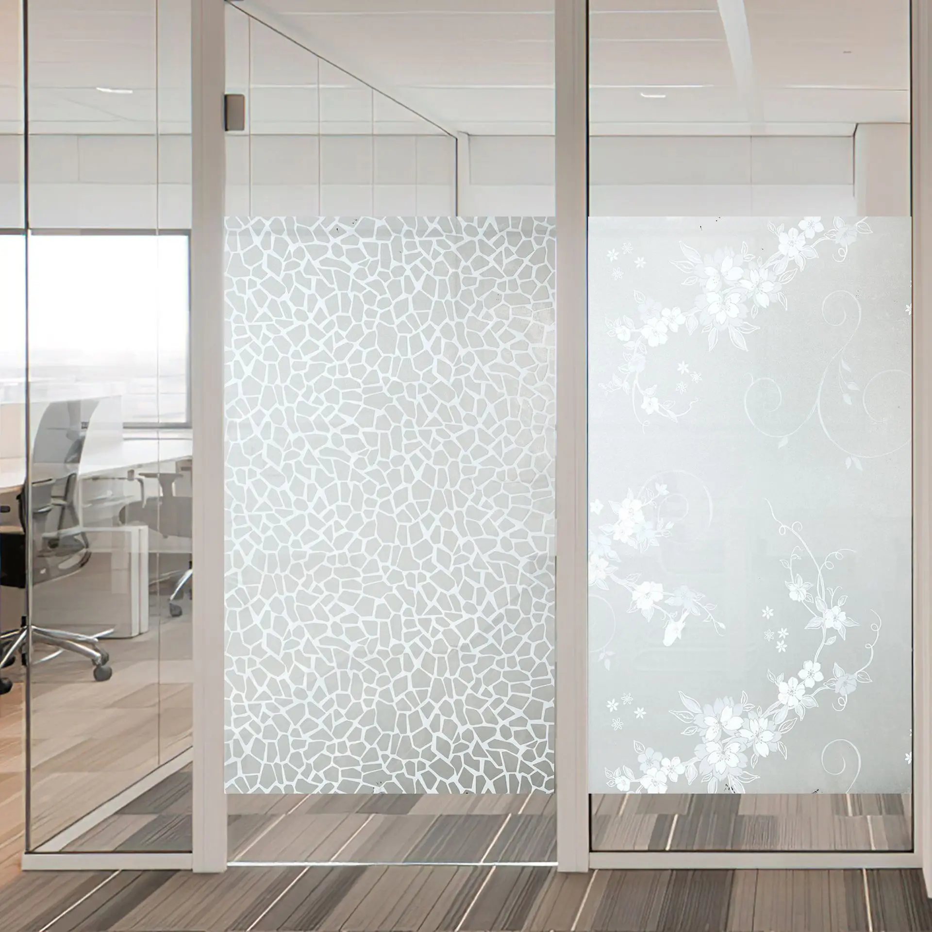 Matte White Frosted Privacy Sticker Clear Contact Paper Plastic Frost Glass Window Film for Bedroom Bathroom Home Decoration