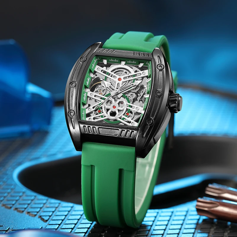 Megir 8601 Waterproof Luxury Mechanical Wrist Watches Original Brand Automatic Watch Man Silicone Strap Automatic Watch