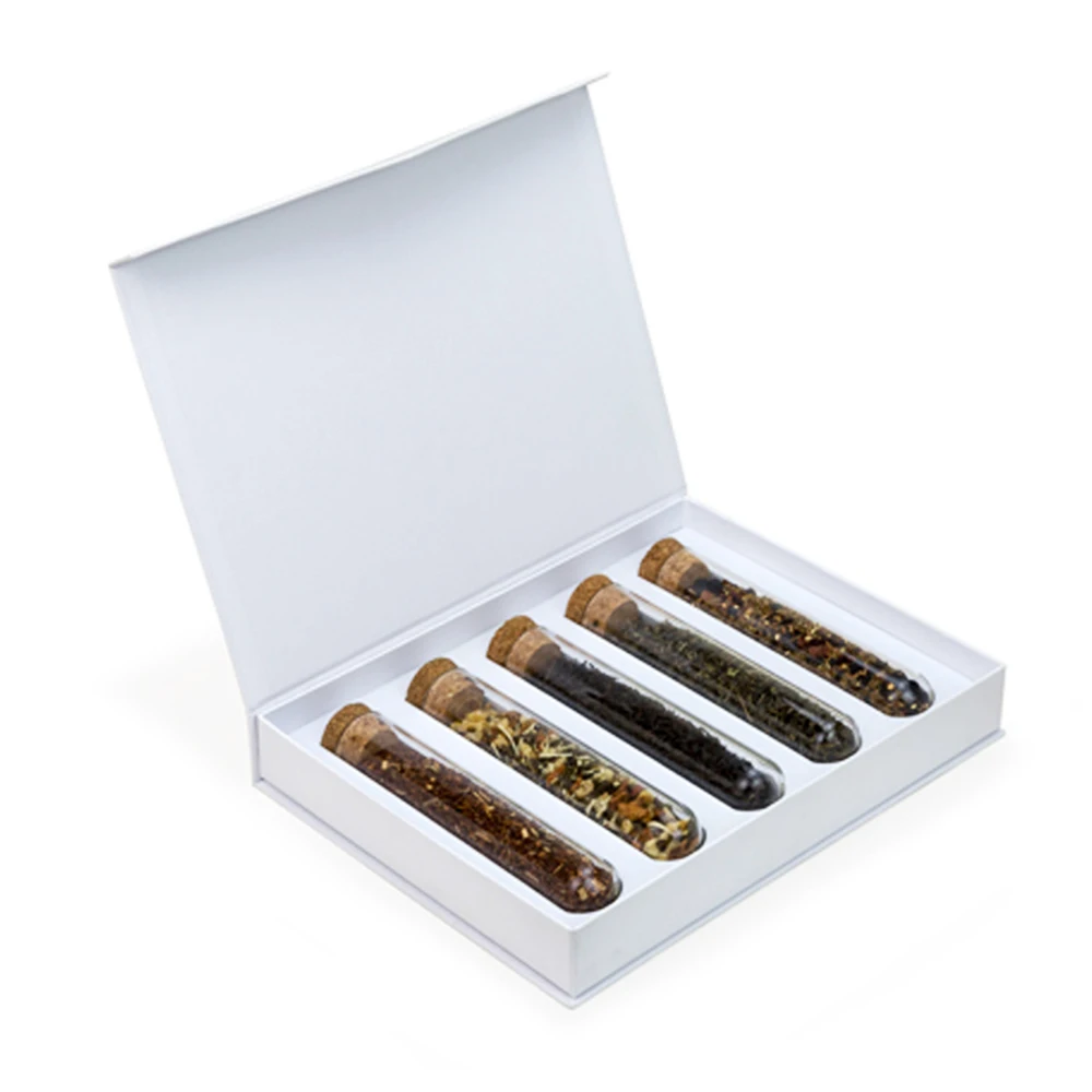 Индивидуальная белая черная уникальная роскошная Красивая пустая бумажная Чайная коробка на заказ с 6 особыми чаями