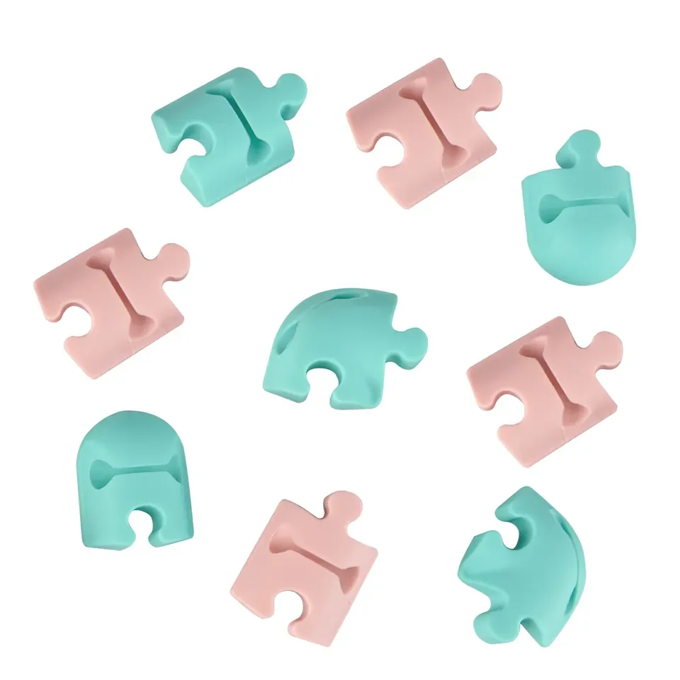 Silicone Cord Organizer Desktop USB Wire Cable Organizer Earphone Phone Charger Cord Cable Table Clips