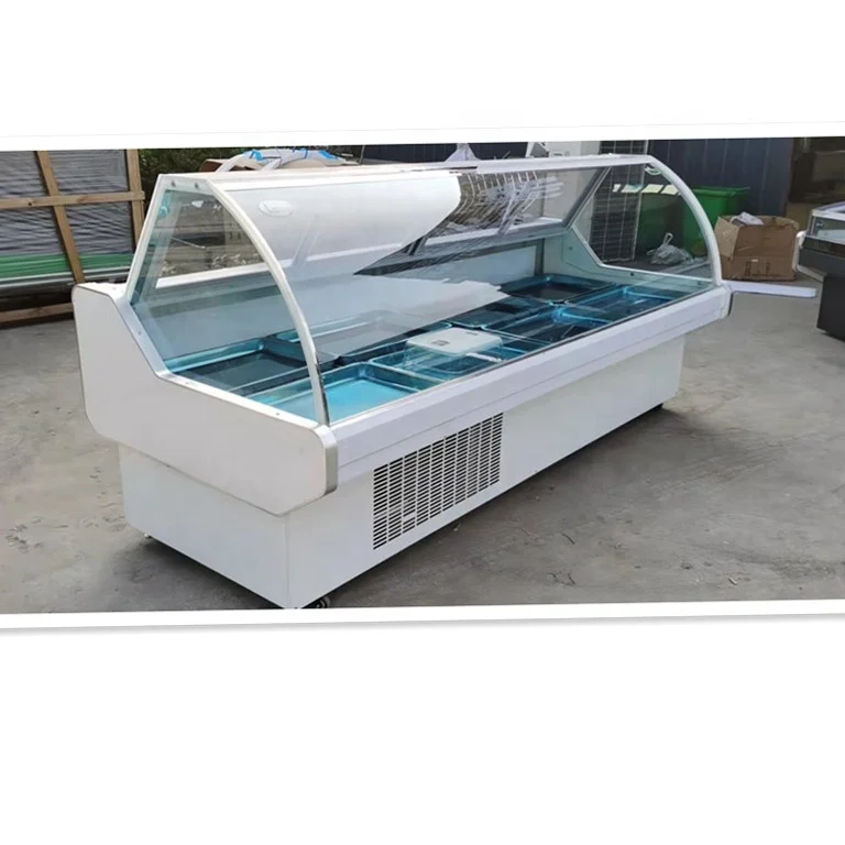 showcase chiller for meat/meat chiller display refrigerator/refrigeration equipment for shops