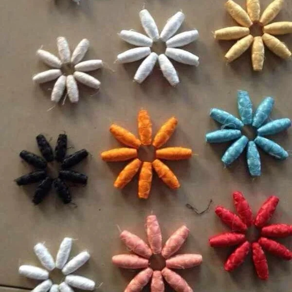 Schiffli cocoon bobbin thread