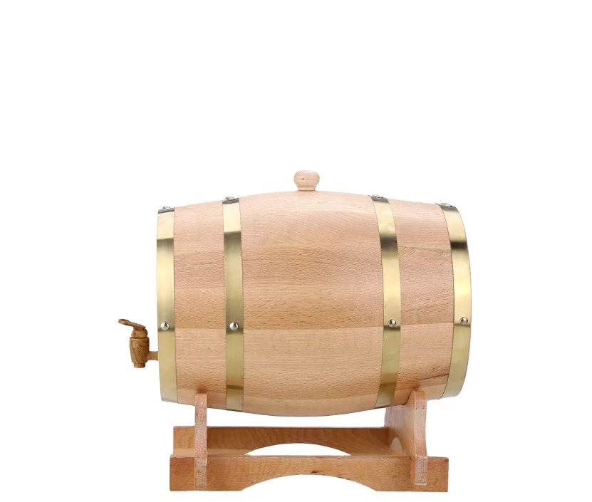 5L Pine Aged Barrel Wine and Whiskey Dispenser CNLF Ice Bucket and Beverage Tubs