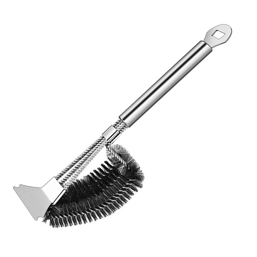 Wholesale BBQ Cleaner Accessories Barbecue Tools Stainless Steel BBQ Grill Cleaning Brush and Scraper