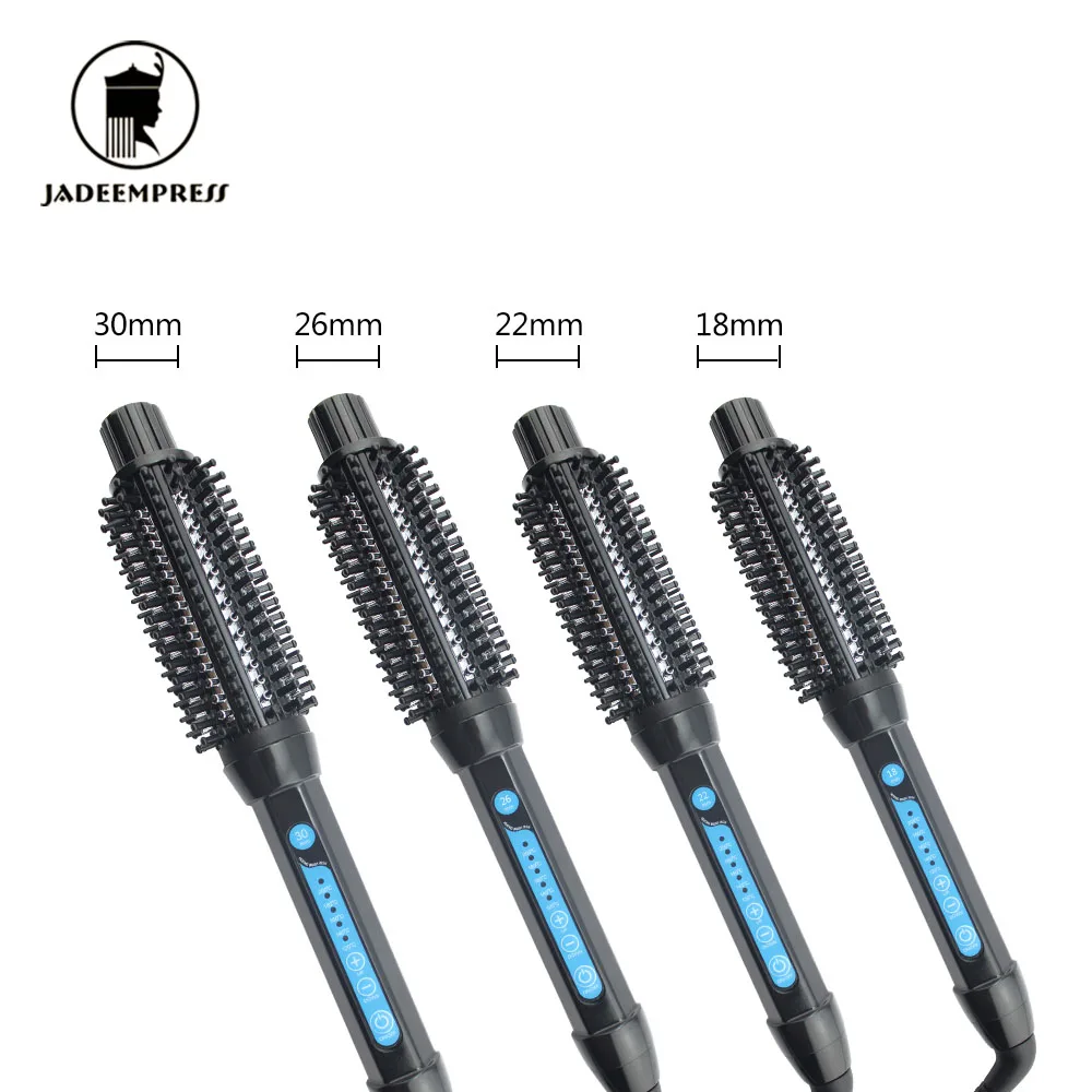 Customized Brush Barrel Curling And Straightener 2 In 1 LED Display Hot Comb Electric