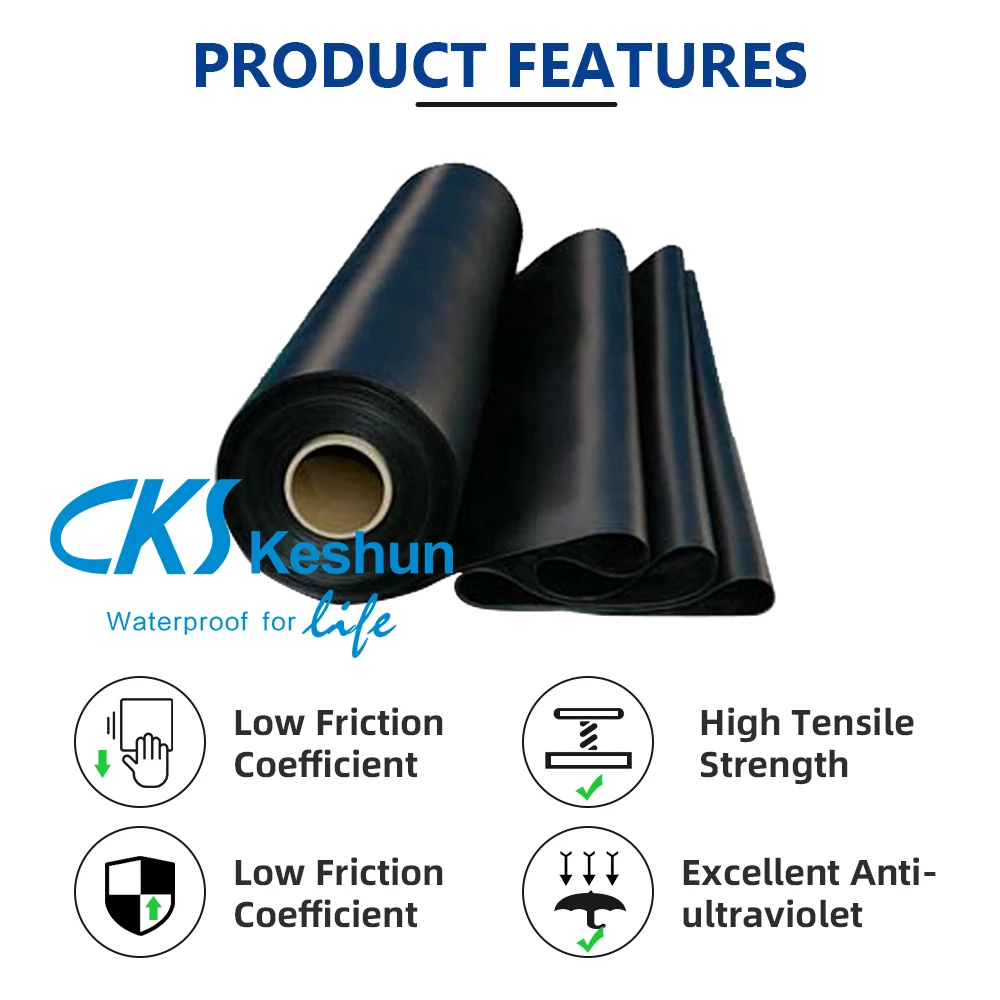 CKS smooth sided anti-seepage antisepsis waterproof pool dam liner hdpe geomembranes