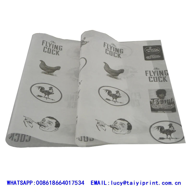 Customized printed shawarma wrapping paper