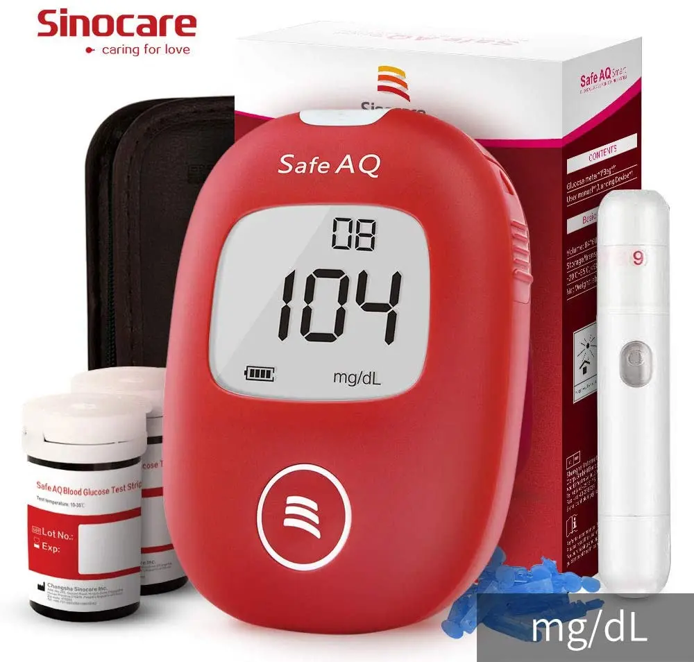  Умный глюкометр SINOCARE Safe AQ с 50 тест-полосками и
