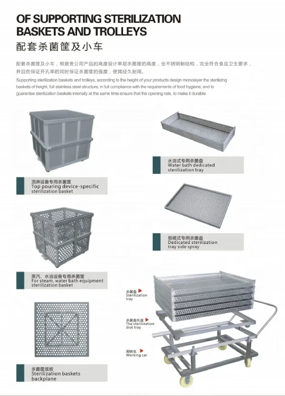 horizontal food sterilizer commercial Jars Cans meat vegetable Food Industry autoclave sterilization machine