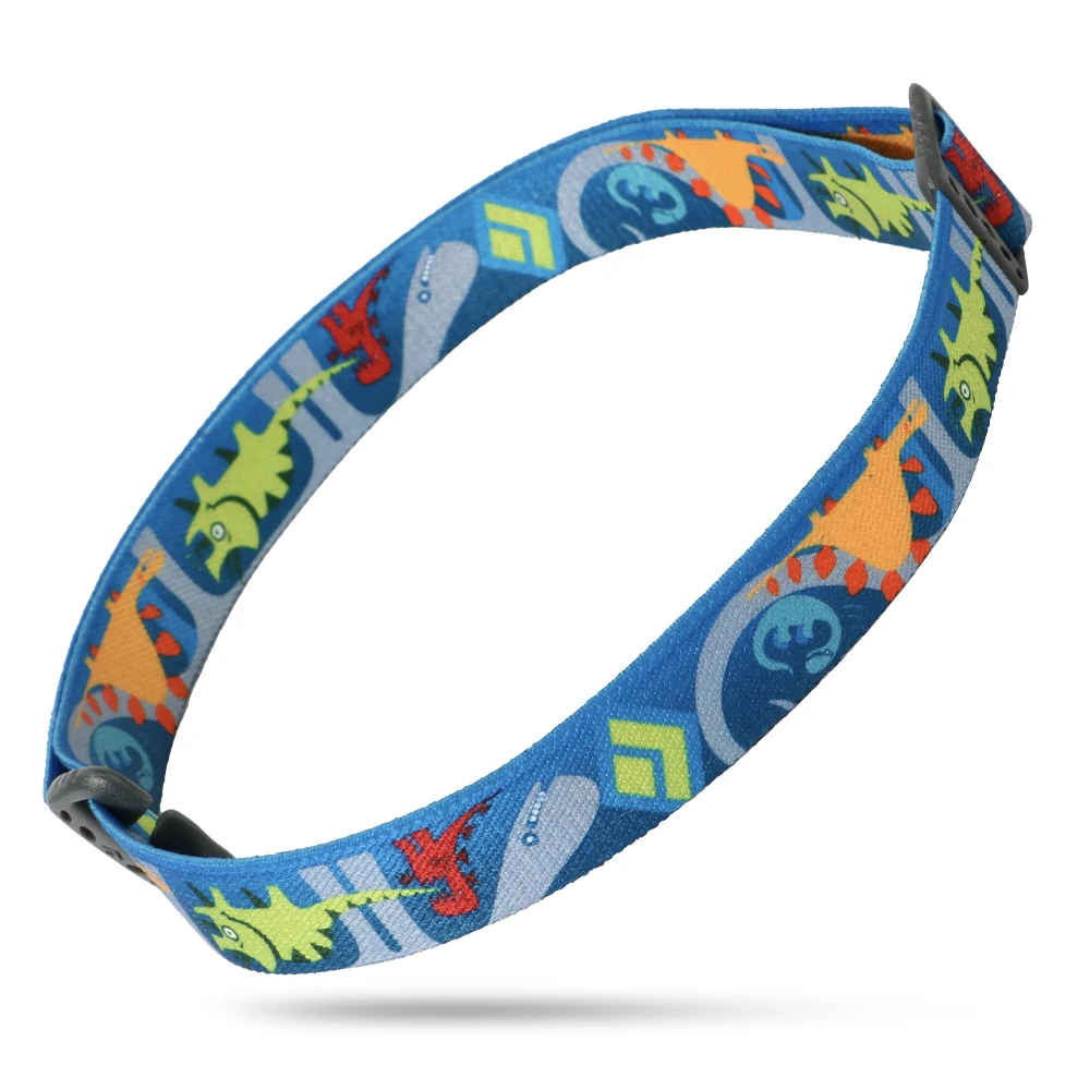 Quality Assurance Headlamp Strap with Hook Loop Elastic Belt Night Adjustable Safety Reflective Headband Webbing Jacquard