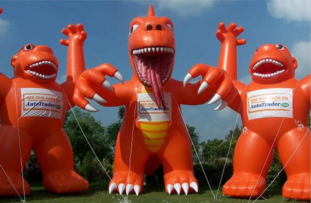 Hot Sale Airtight Advertising Animal Inflatable Dinosaur Balloon Green cartoon inflatable miniature dinosaur monster