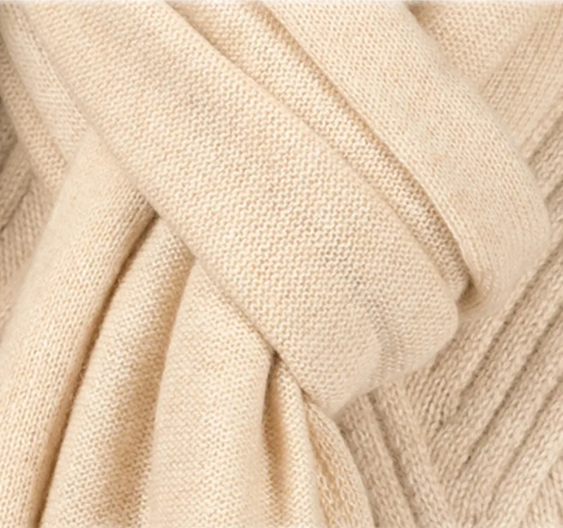 Faddish and Cozy Soft Customized Pink Camel Black Color Women Long Scarf Cashmere Shawl for Winter