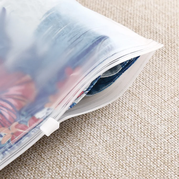 Wholesale EVA CPE Ziplock Poly Bags 35 45cm Zip Lock Frosted Plastic Zipper Garment Clothes Hoodies Packaging Bag with Gold Logo