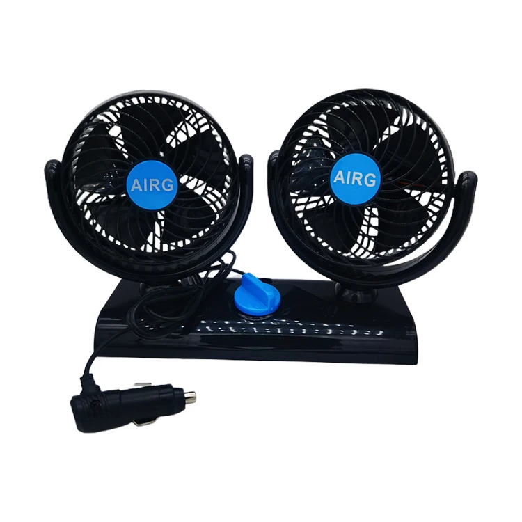 Manufacturer Supplier 12v 6 Inch Auto Accessories Cooling Dual Head Car Fan