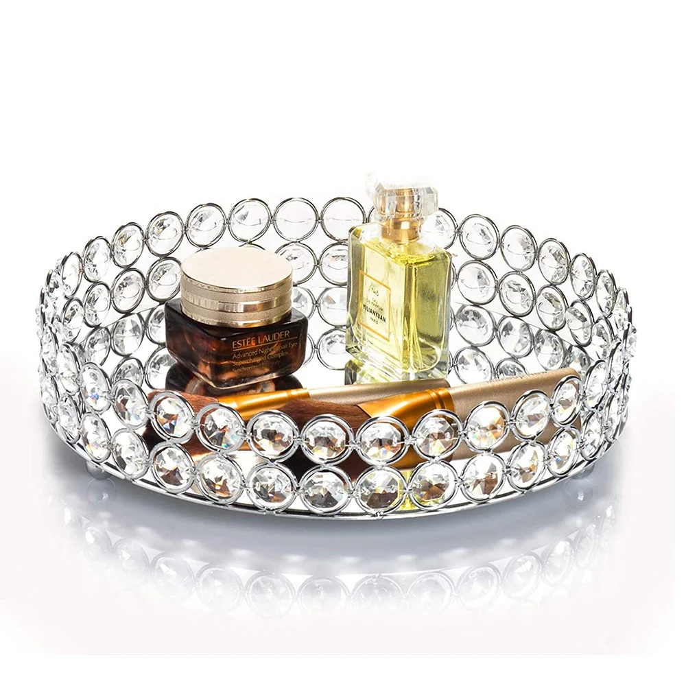 Прозрачный косметический Органайзер для ухода за кожей прямоугольный поднос косметики ювелирных изделий декоративное зеркало